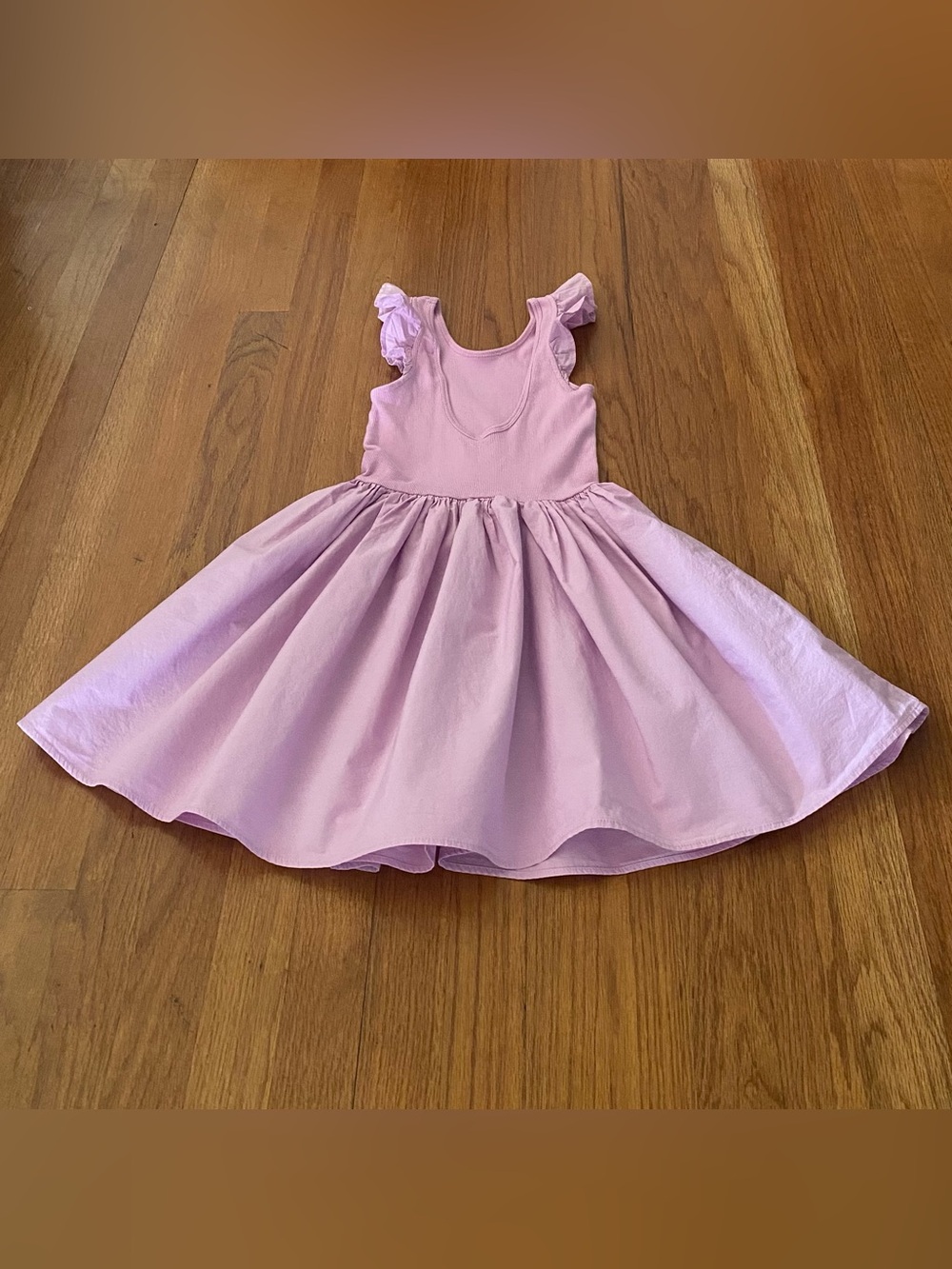 Molo Lavender Ruffle Sleeve Twirl Dress - Picture 3 of 5